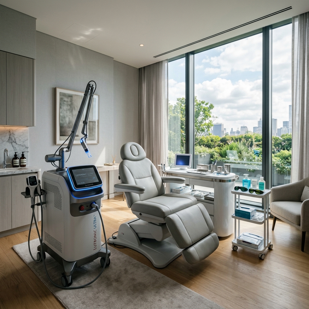 Cinematic clinical environment with ultra-modern equipment